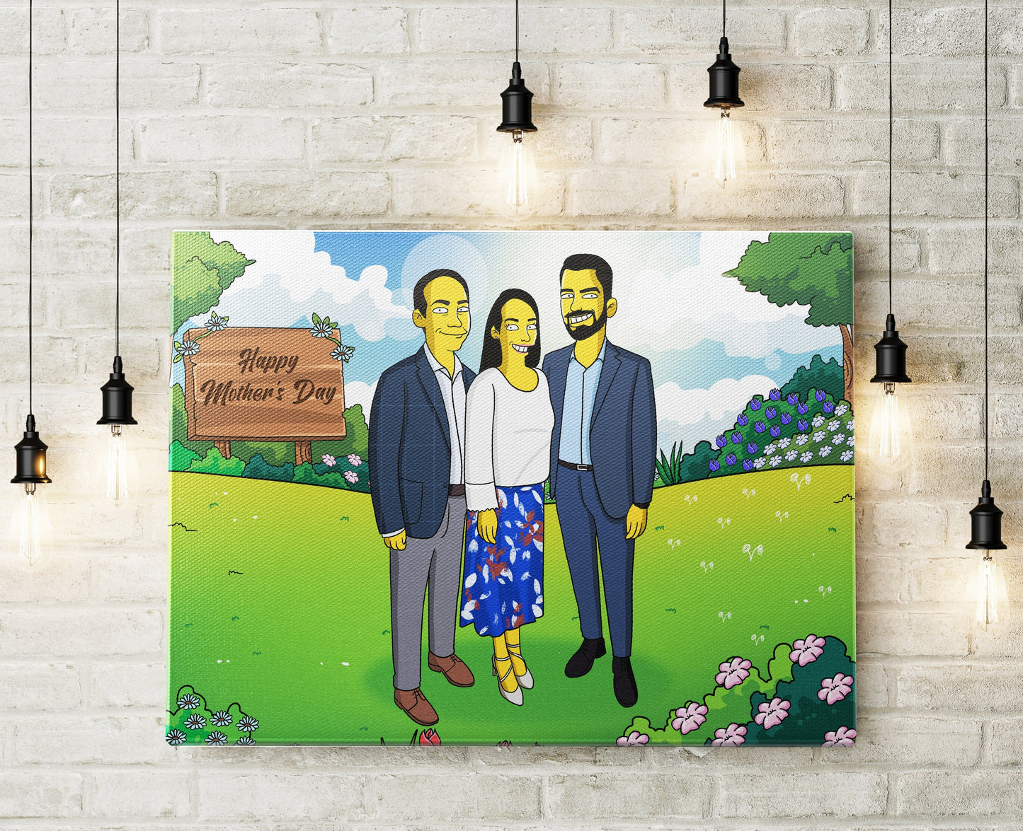 Personalized Simpsons Family Portrait