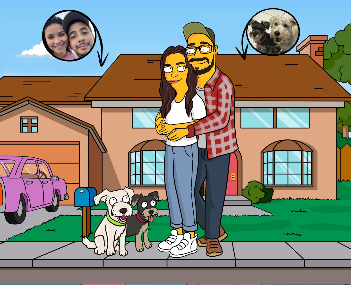 Personalized Simpsons Family Portrait