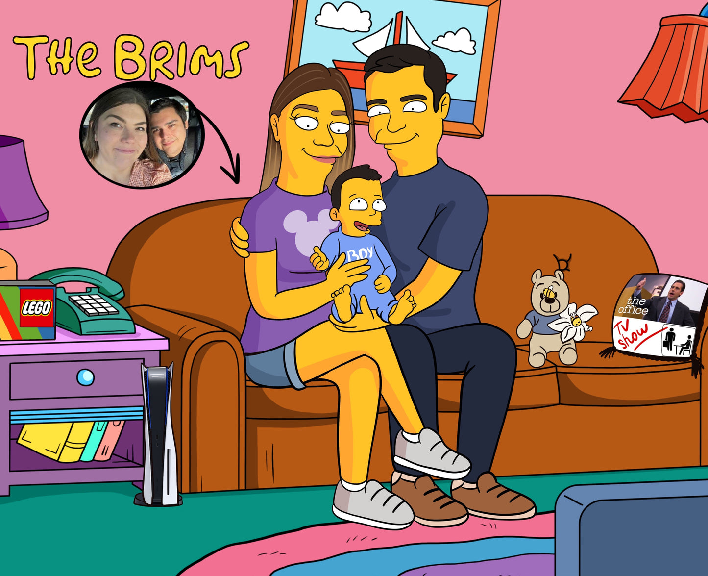 Personalized Simpsons Family Portrait