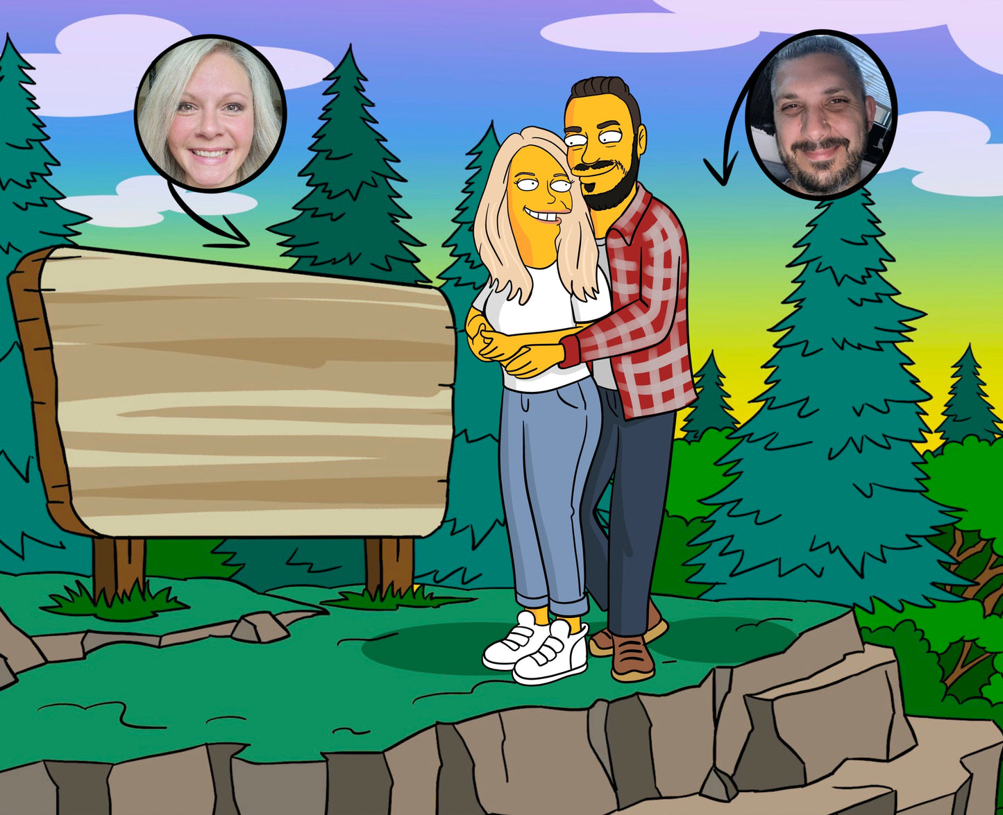 Personalized Simpsons Family Portrait