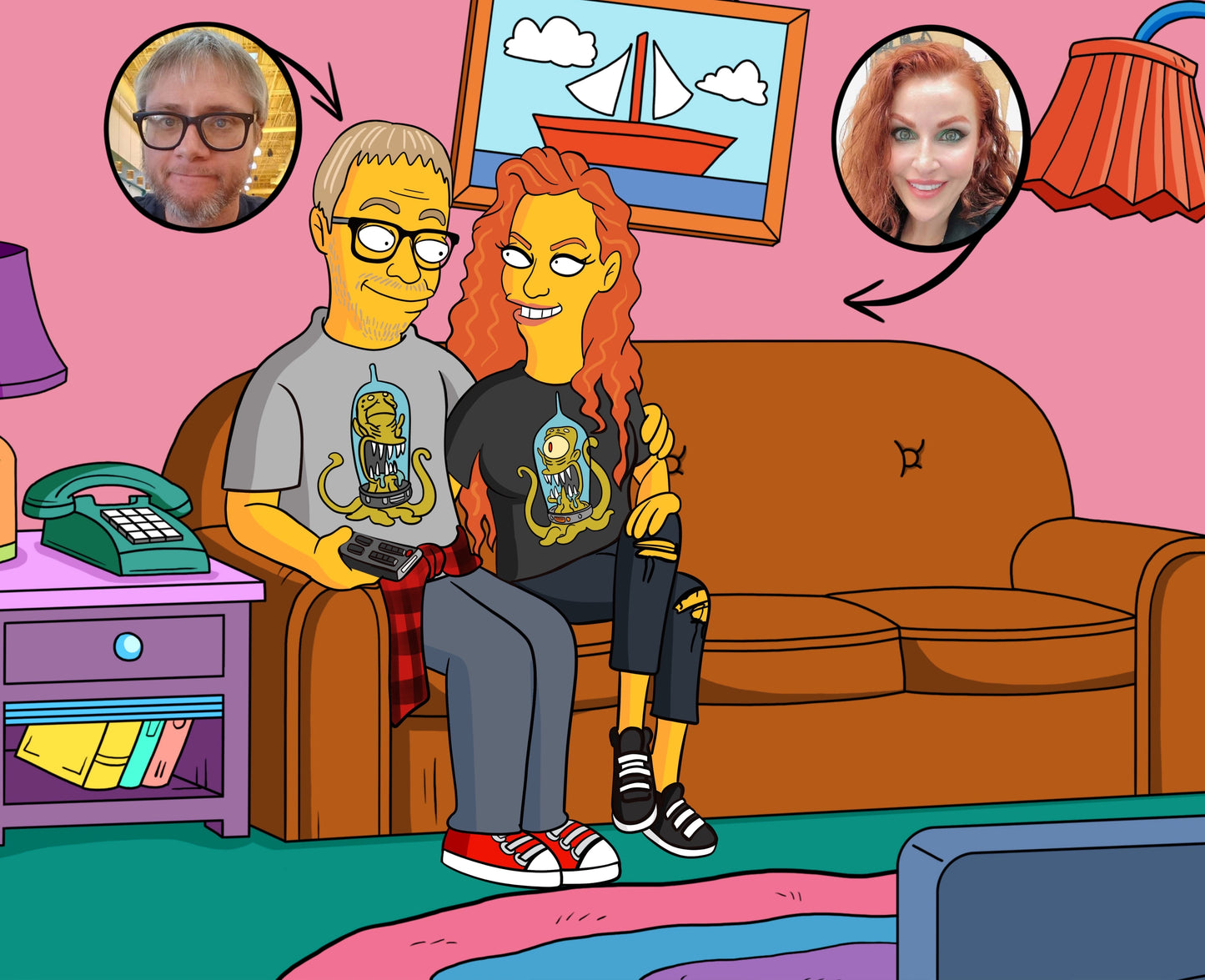Personalized Simpsons Family Portrait